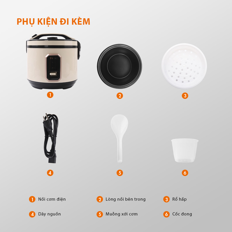 Nồi cơm điện 1.8L Gaabor RC-40M02A