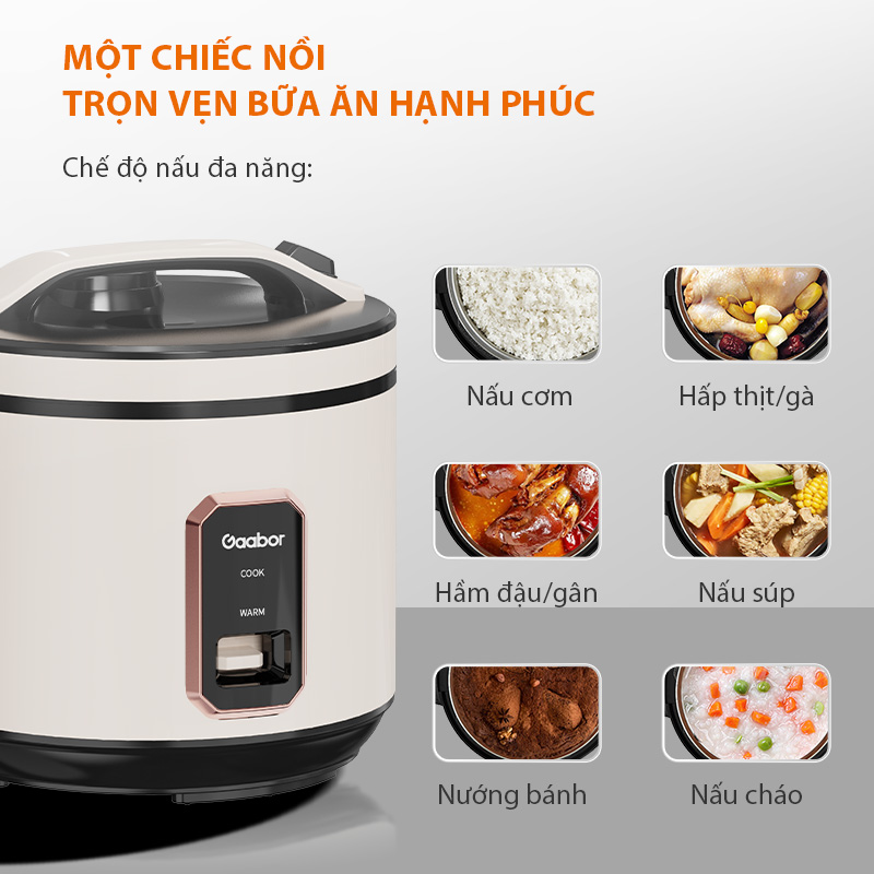 Nồi cơm điện 1.8L Gaabor RC-40M02A
